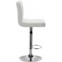 Krzesło Barowe  Kosmetyczne Fryzjerske Fotel Z Oparciem White Outlet - 3
